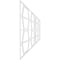 Ekena Millwork Set of Four Panels for 94 1/2"W x 36 1/4"H Greeley Fretwork Wainscot Wall Paneling WPKP18X01X47GLY - alternate 2